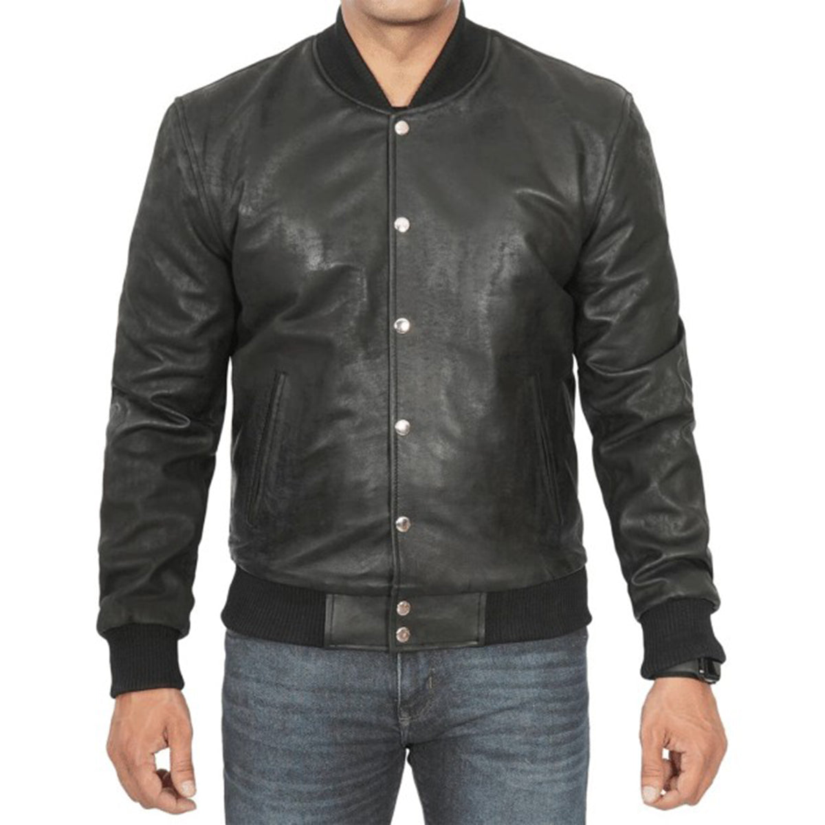 Classic Bomber Leather Jacket