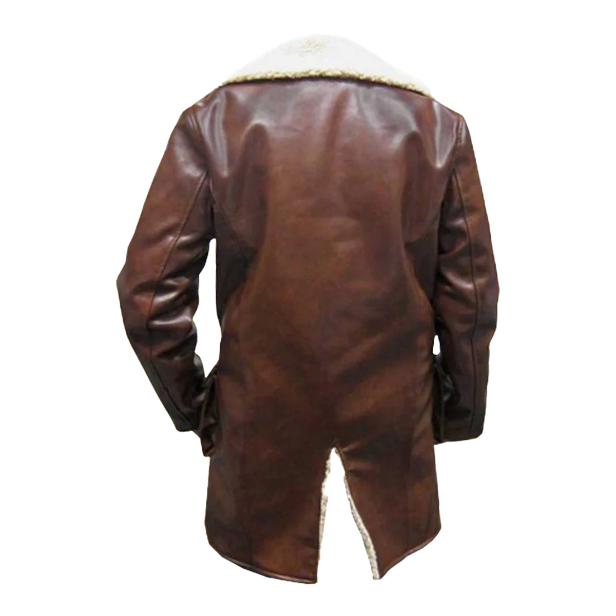 Shearling Lined Leather Coat