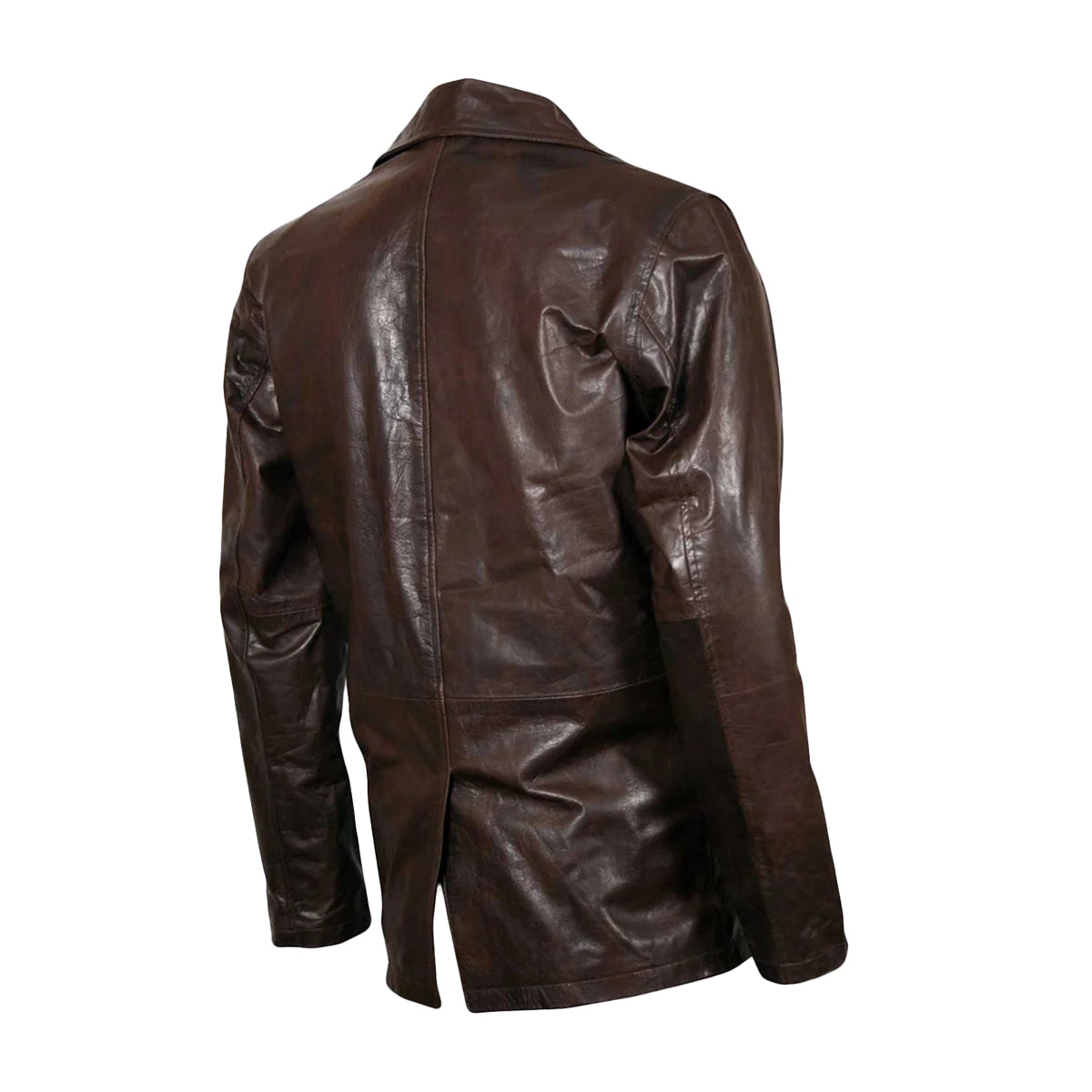 Leather Blazer with Three Buttons