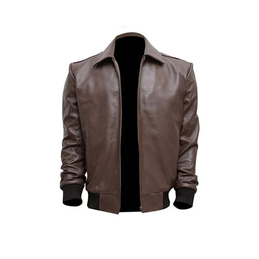 Leather Bomber Jacket Sheep Leather