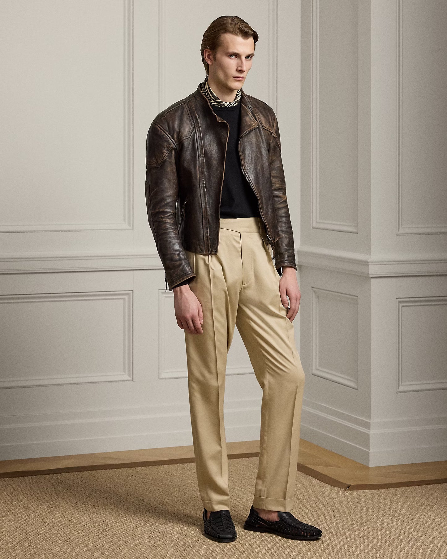 Men’s Brown Leather Jacket Classic Rugged Style
