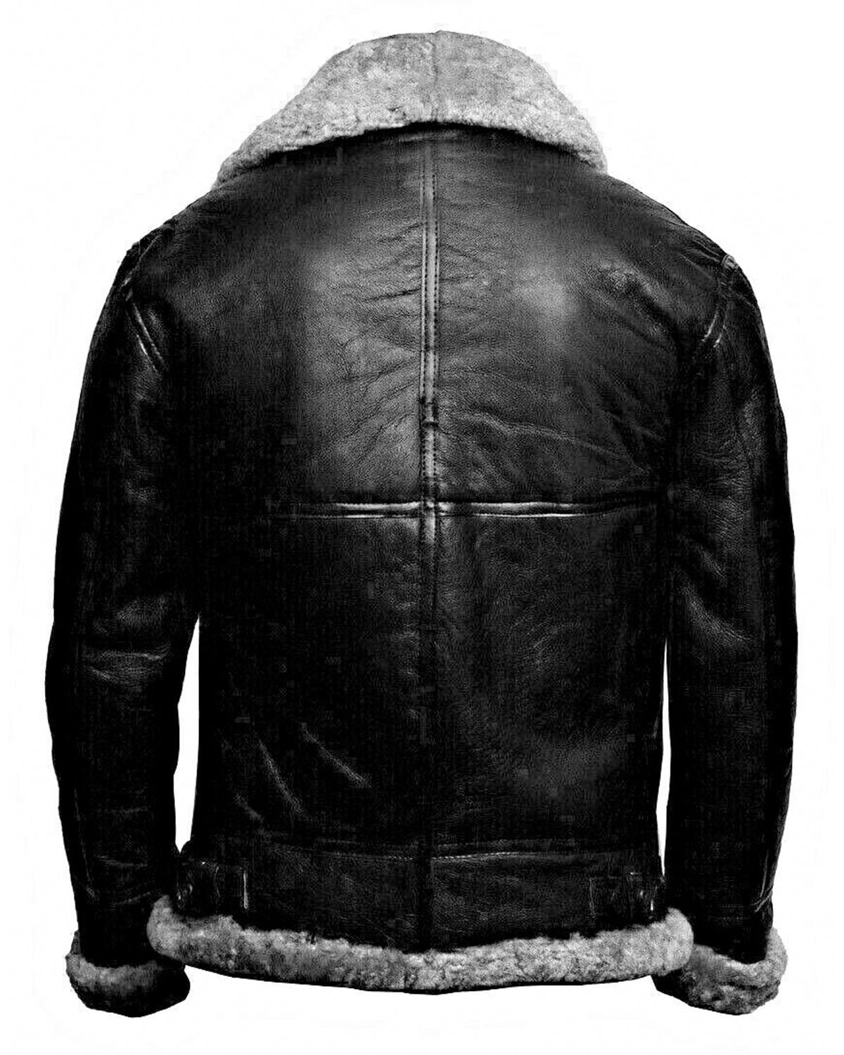 Men's RAF Aviator Pilot Flying B3 Bomber Leather Jacket | Vintage Shearling Flight Jacket