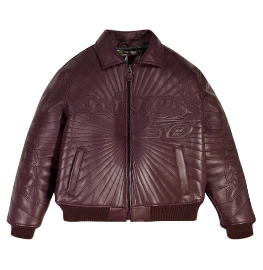 Traputo Avirex-Inspired Leather Jacket| Premium Genuine Leather Varsity Jacket