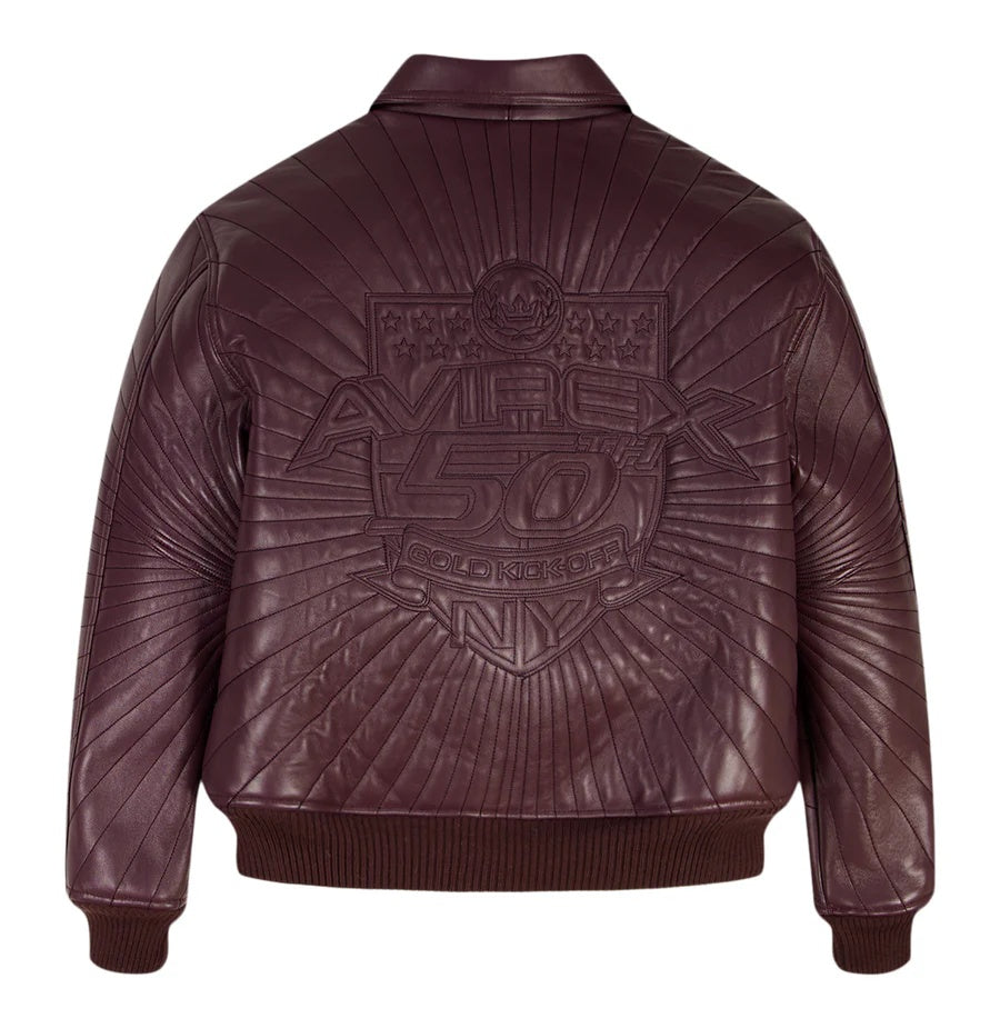 Traputo Avirex-Inspired Leather Jacket| Premium Genuine Leather Varsity Jacket