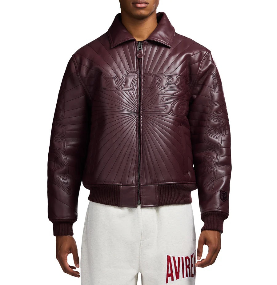 Traputo Avirex-Inspired Leather Jacket| Premium Genuine Leather Varsity Jacket