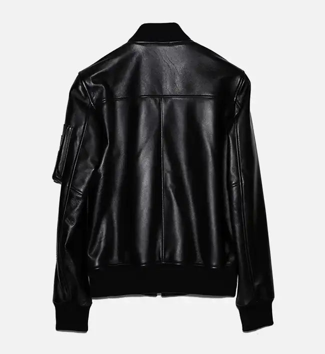Women's Sheepskin Black Leather Bomber Jacket | Premium Genuine Leather Outerwear