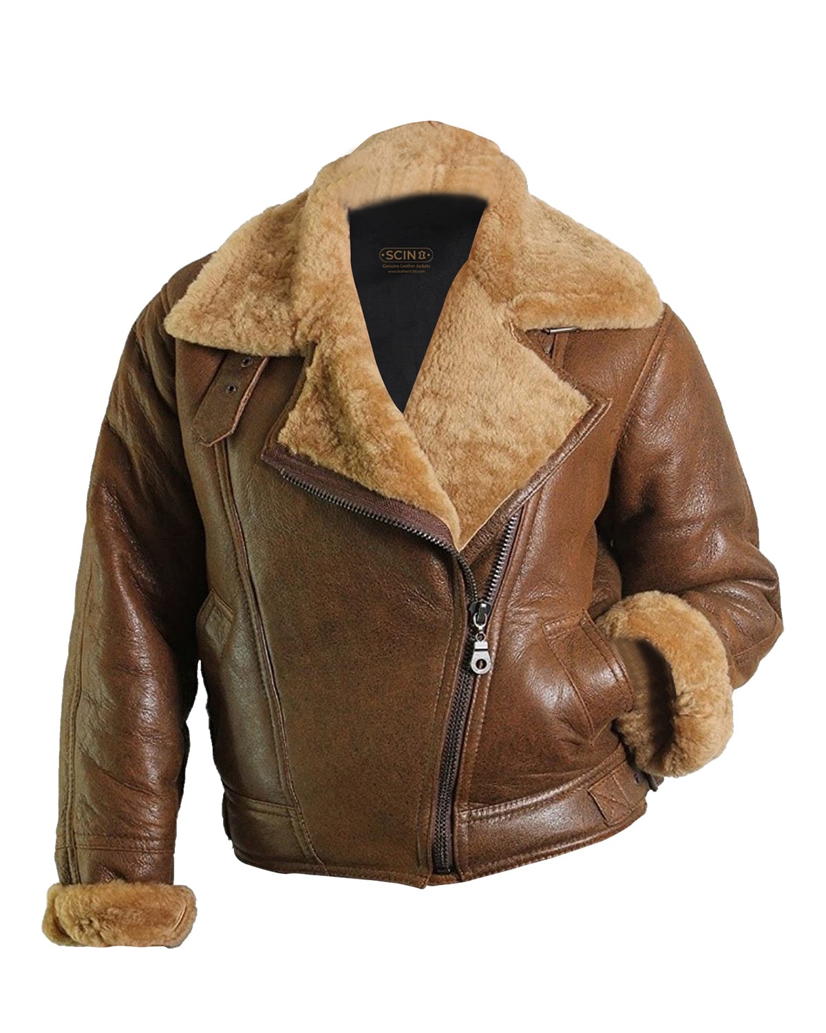 Kiana Bomber Aviator Leather Jacket for Men | Premium Genuine Leather Flight Jacket