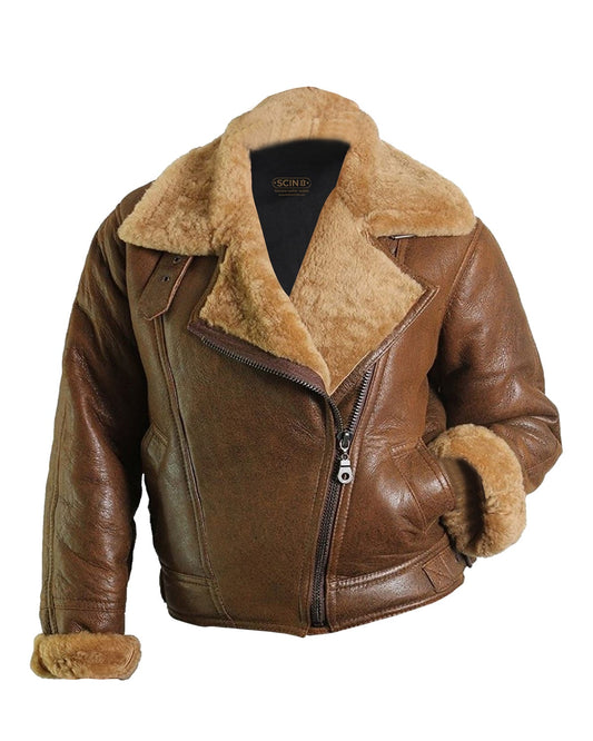 Kiana Bomber Aviator Leather Jacket for Men | Premium Genuine Leather Flight Jacket