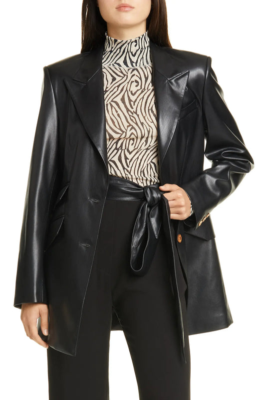 Women's Sheep Leather Blazer | Premium Genuine Leather Classic Blazer
