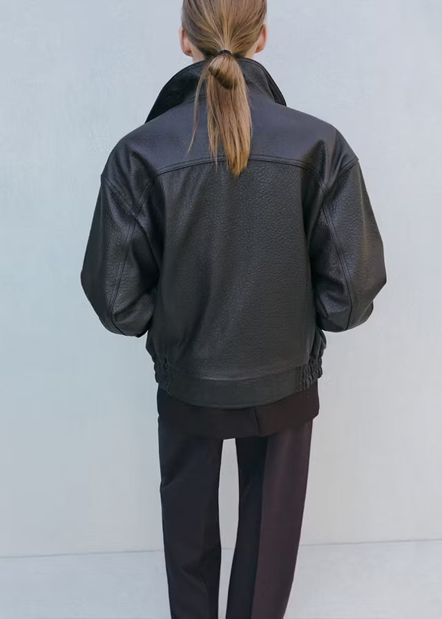 Luxury Black Leather Jacket for Women | Premium Genuine Leather Outerwear