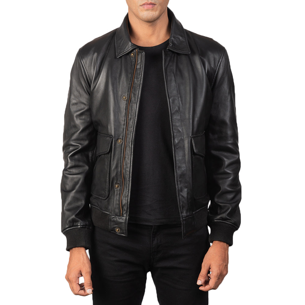 Coffmen Leather Bomber Jacket